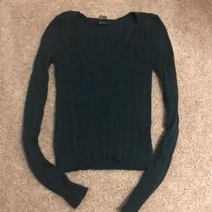 dark green cropped sweater